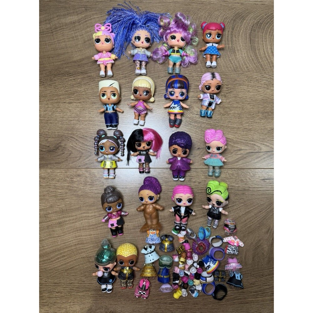 LOL Surprise Fashion Dolls 3.5” Large Mixed Lot 18 Fully Dressed Dolls + More